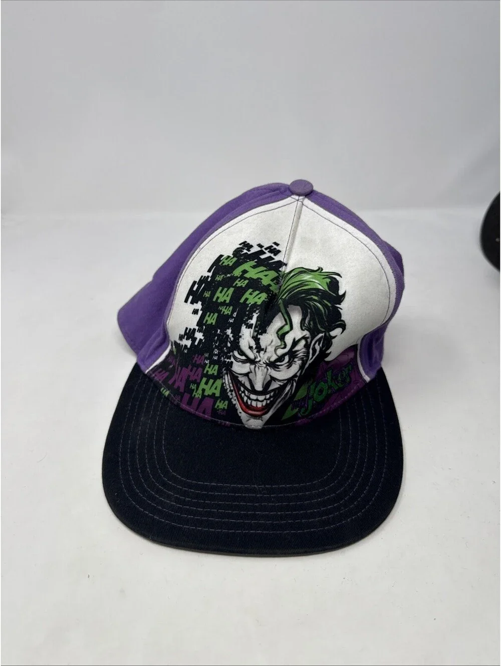 Batman The Joker Snap Back Cap Hat DC Comics Large Joker Logo